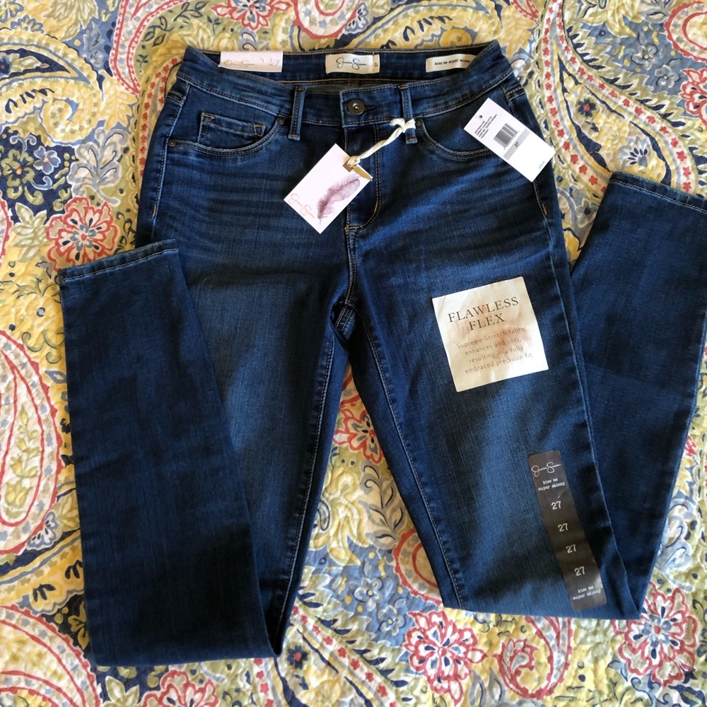 Jessica Simpson Sweet Charlotte Kiss Me Super Skinny Fashion1 jeans size 27